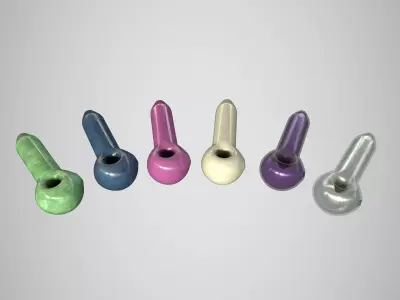 Glass Pipe Low-poly 3D model