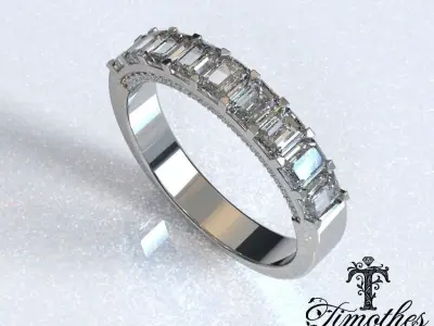 Timothes Diamond Ring 3D JewelryModel Printable 3D FR13 3D print model