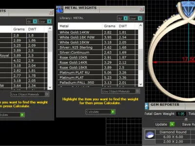 Fashion ring with diamonds 3D print model