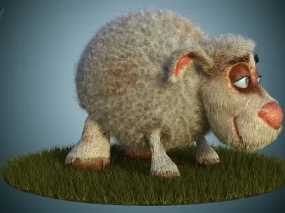 Sheep Dog for production render in Vray 3D model