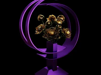 Modern interior vase Free 3D model