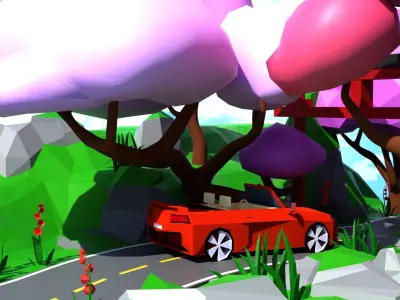 Land H7 Low-poly 3D model