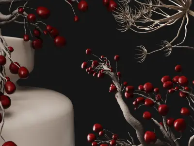 bouquet Dry flowers04 3D model