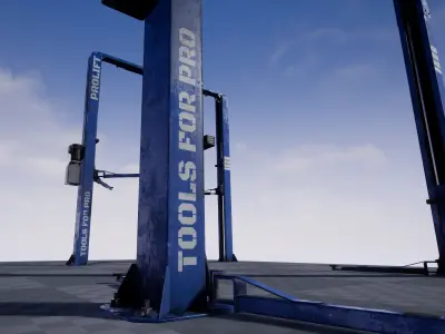 Car Lift Low-poly 3D model buy
