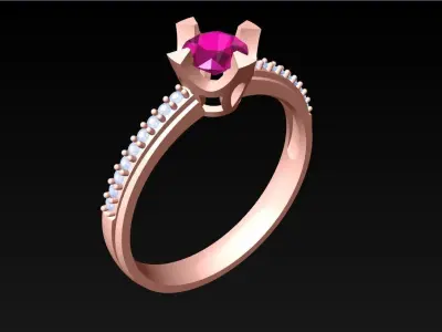 Diamond Ring - Womens Rings - N717915 3D print model
