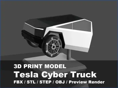 Tesla Cyber Truck pla model figure 3D print model