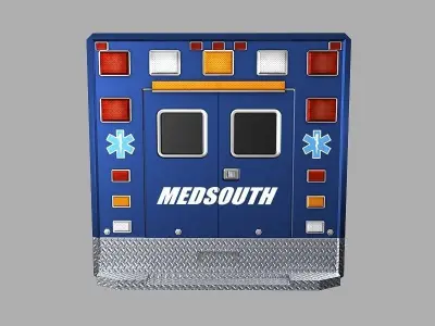 Ambulance Low-poly 3D model
