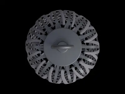 Woven Basket Pendant 3D model