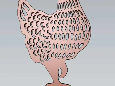 Wonderful Artificial Hen Home and Garden Outdoor Lawn Decor 3D model