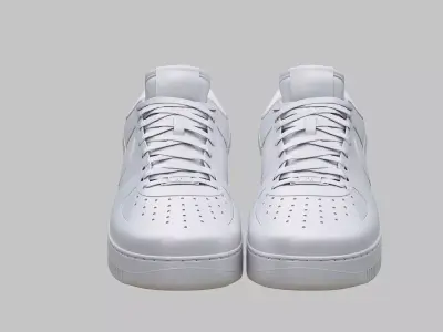 Nike Air Force shoe Low-poly 3D model