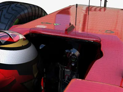 Formula 1 2017 car Low-poly 3D model