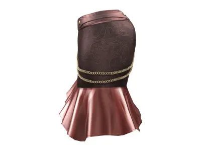 Decorative Steampunk Short Skirt Low-poly 3D model