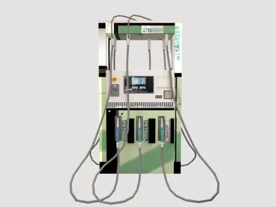 Petrol Fuel Pump Low-poly 3D model