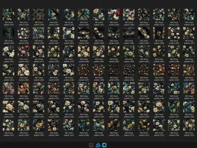 650 Floral pattern collection-Vol21-8K Res 3D model