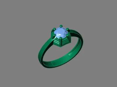 Rings for Women Womens Rings Stone Ring Ready STL 3DM Models  3D print model order