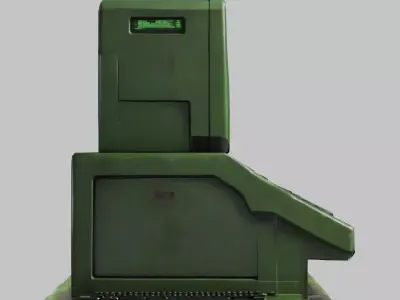Retro Tech Computer Model Low-poly 3D model