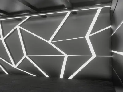 Car studio interior 3D model