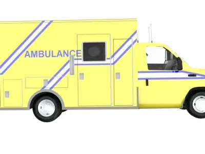 Quebec Ambulance Free low-poly 3D model