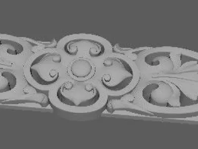 Central decor ornament for furniture 3D model 597