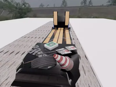 Low Loader Trailer Low-poly 3D model