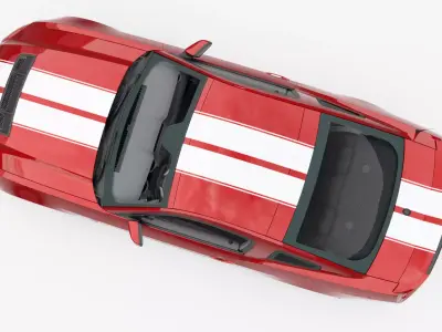 Ford Mustang Shelby 2012 Low-poly 3D model