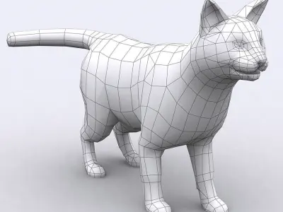 3DRT - Cat Low-poly 3D model