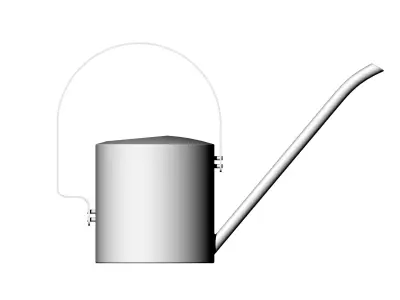 Peter Holmblad stainless steel watering can Free 3D model