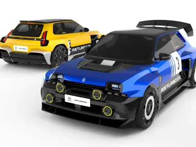 PACK Renault 5 Turbo 3E - Rally Kit 3D model