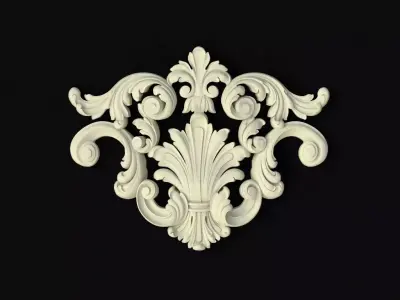 Central decor ornament for furniture 3D model 998
