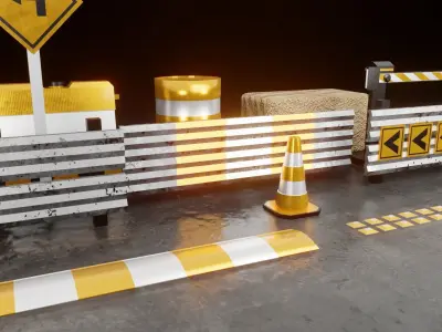 Asset Race Track Low-poly 3D model