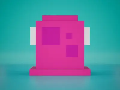 Voxel - Purple Goo Low-poly 3D model