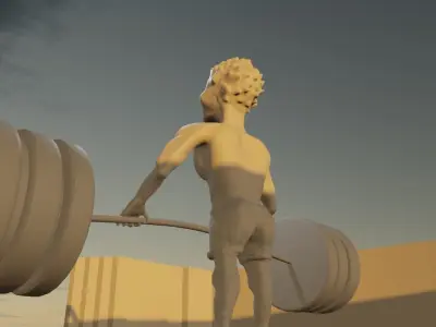 Character sport Human Low-poly 3D model