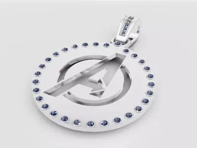 Avengers gold pendant 3D printable model   3D print model