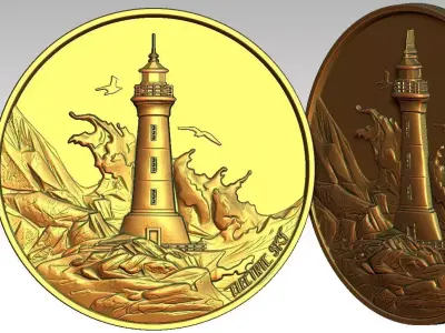 1 lighthouse CNC Relief Model 3D print model