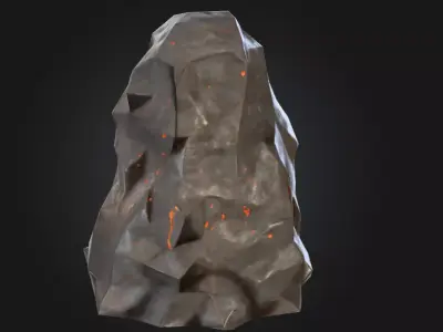 Molten Core Low-poly 3D model