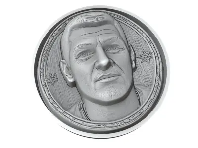 Iker Casillas Footballer Medallion 3D print model