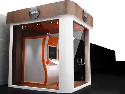 Booth Exhibition Stand a549b  3D model