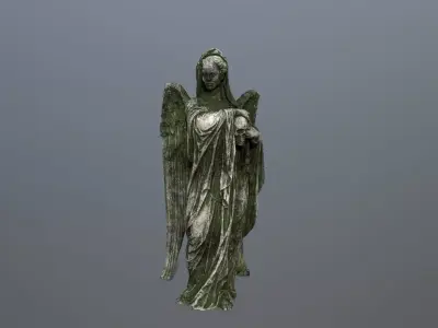 Angel Statue 2 Low-poly 3D model