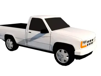 DODGE DAKOTA REGULAR CAB 3 9 1994 Low-poly 3D model