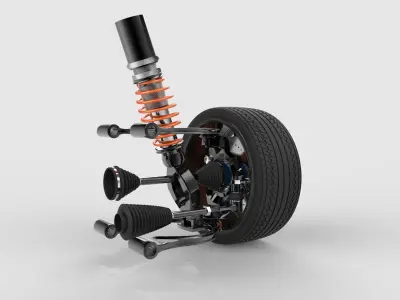 Suspension  car wheel 3D model
