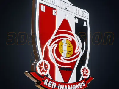 Urawa Red Diamonds logo - Cinematic - 3D print 3D model