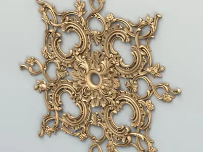 Square rosette 019 3D model
