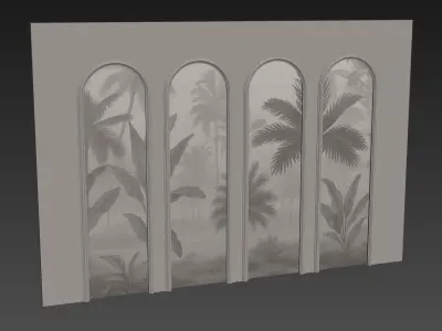 Decorative V58 Wall Panels 3D model