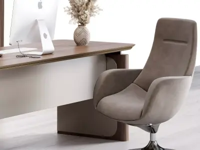 Boss Desk - Office Furniture 27 3D model