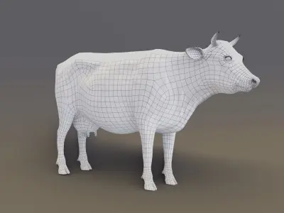 Dairy Cow Realistic 3D model