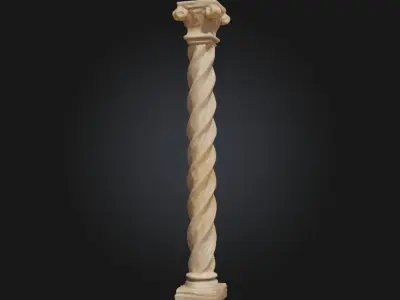 Spiral Majesty  Graceful Ascent in Stone Form 3D model