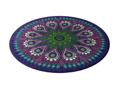 Round carpet 21 3D model