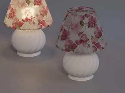 Bedside lamp Low-poly 3D model