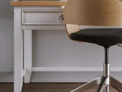 and Nordic desk chair 3D model