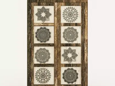 Wardrobe Mandala Old Wood Free 3D model